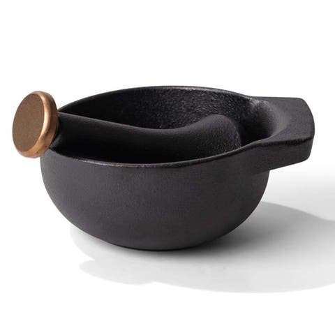 Nori 2-Cup Enameled Cast Iron Mortar & Pestle Set