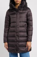 Save The Duck Dalea Faux Fur Collar Longline Puffer Jacket