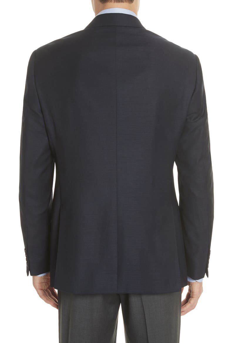 Trim Fit Wool Blazer, Alternate, color, NAVY