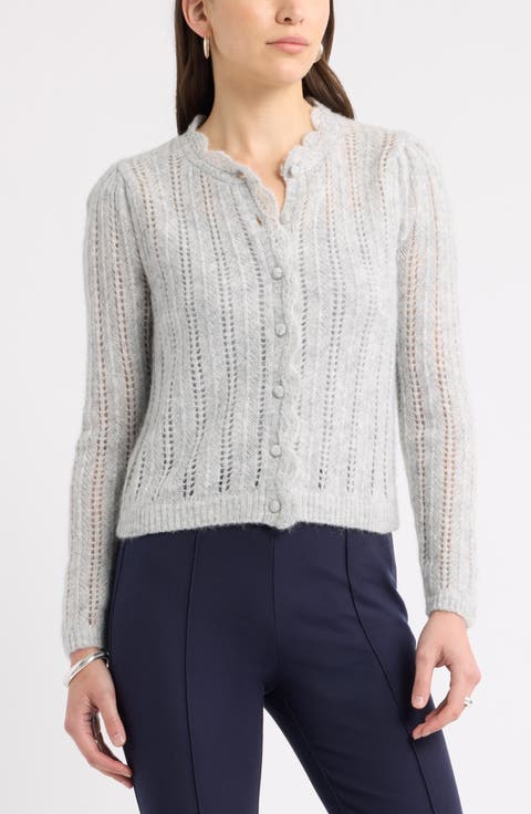 Pointelle Texture Cardigan