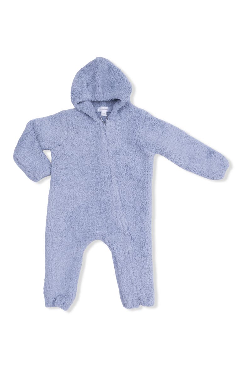 Kids' Hooded Chenille Romper, Main, color, DUSTY BLUE