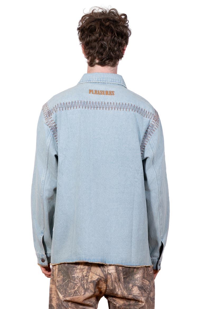 Fortress Denim Button-Up Shirt, Alternate, color, WASHED INDIGO