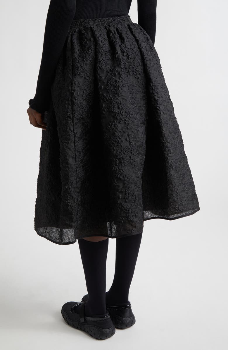 Cecilie Bahnsen Mala Grasmere Matelassé Skirt, Alternate, color, Black Grasmere Matelass