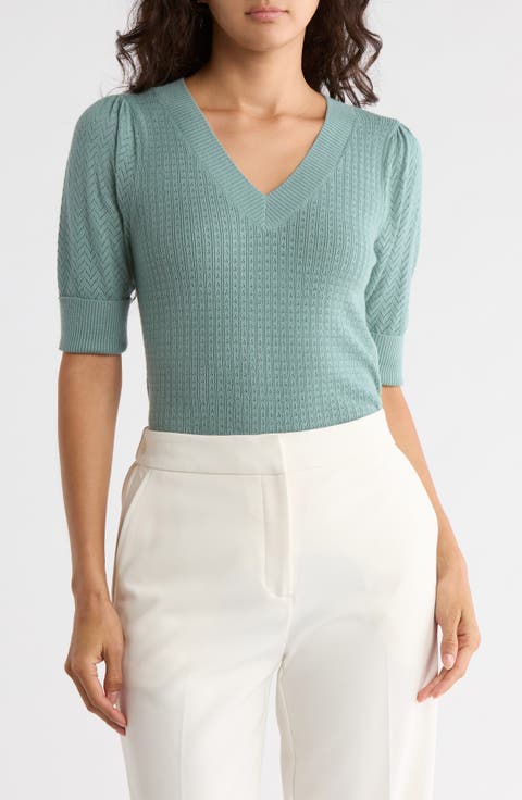 Pointelle Stitch Sweater