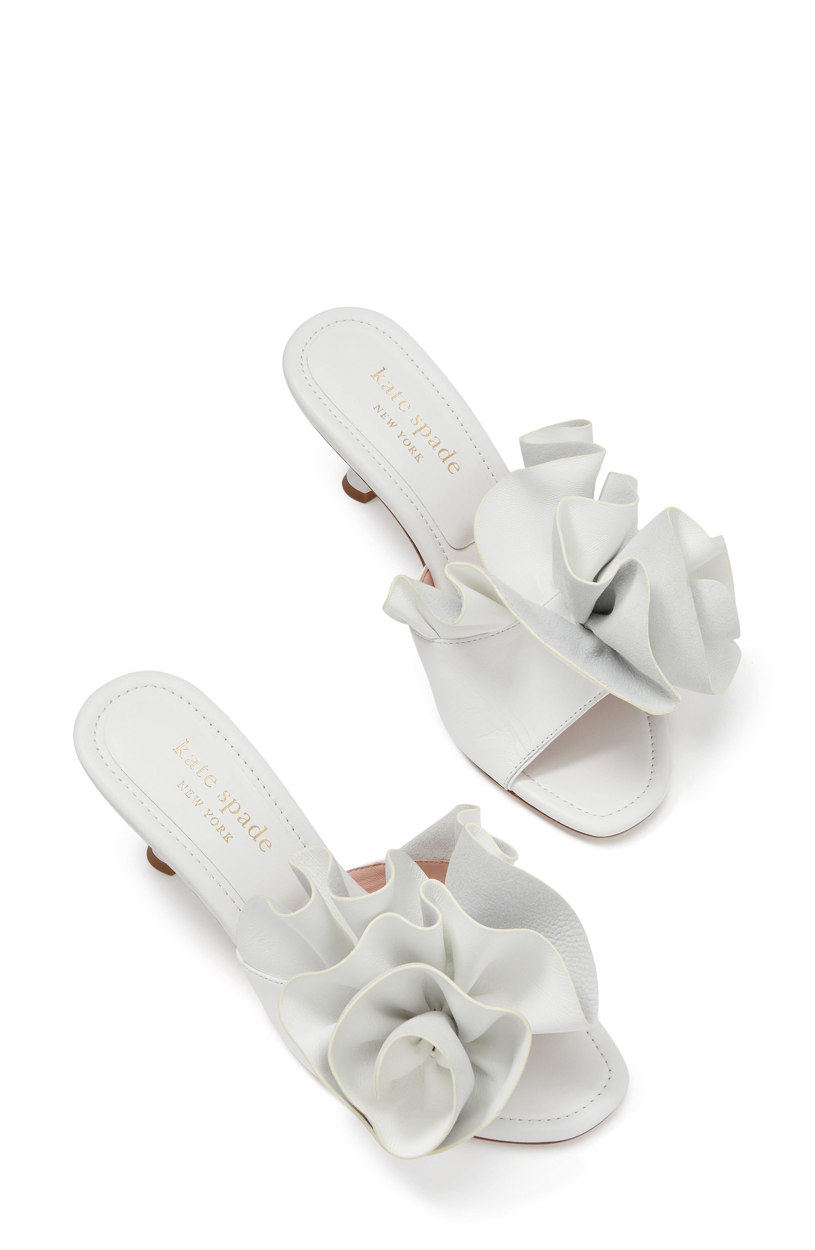 flourish flower accent sandal, Alternate, color, TRUE WHITE