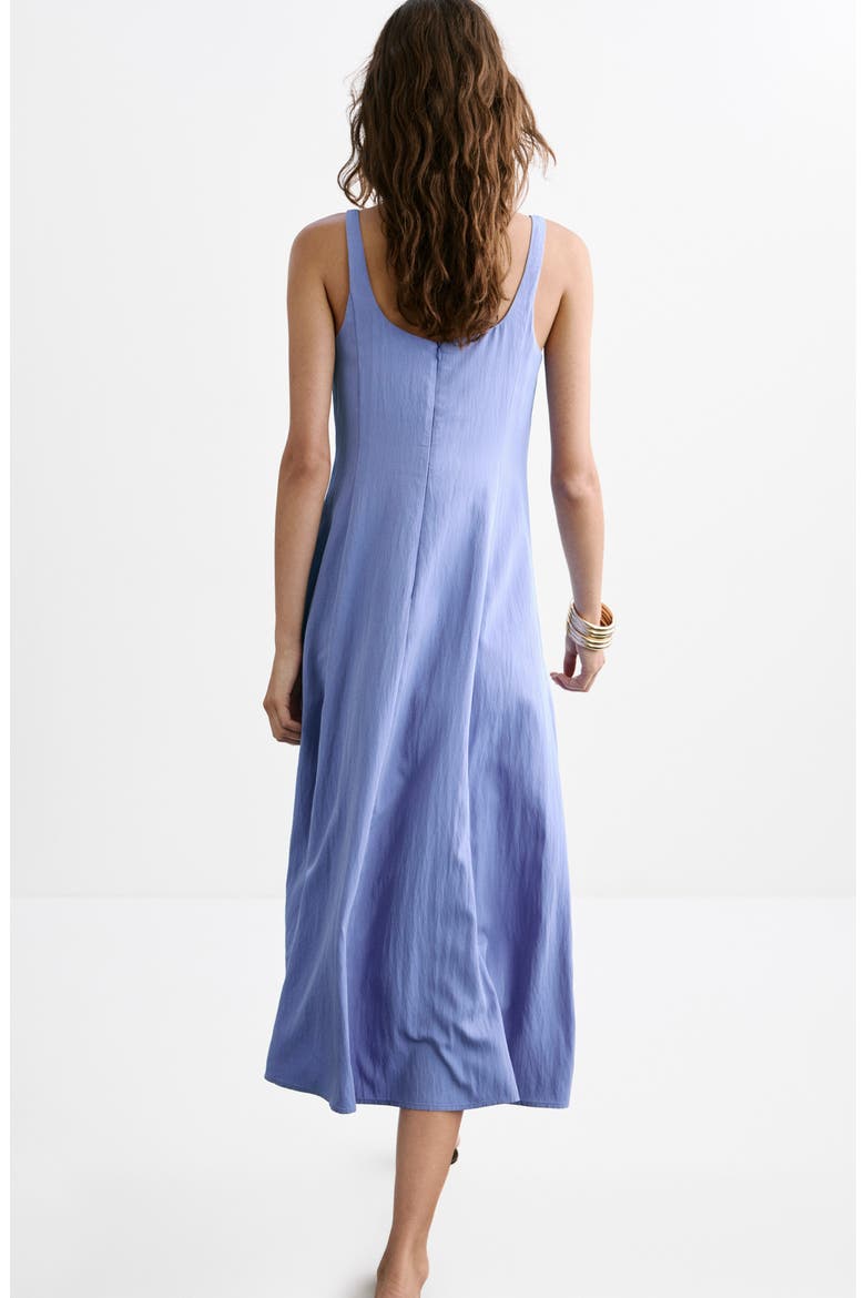 Crinkled A-Line Dress, Alternate, color, BLUE