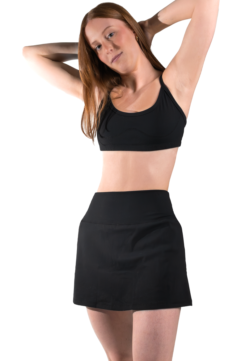 Leakproof Everyday Liner Skort, Alternate, color, Onyx