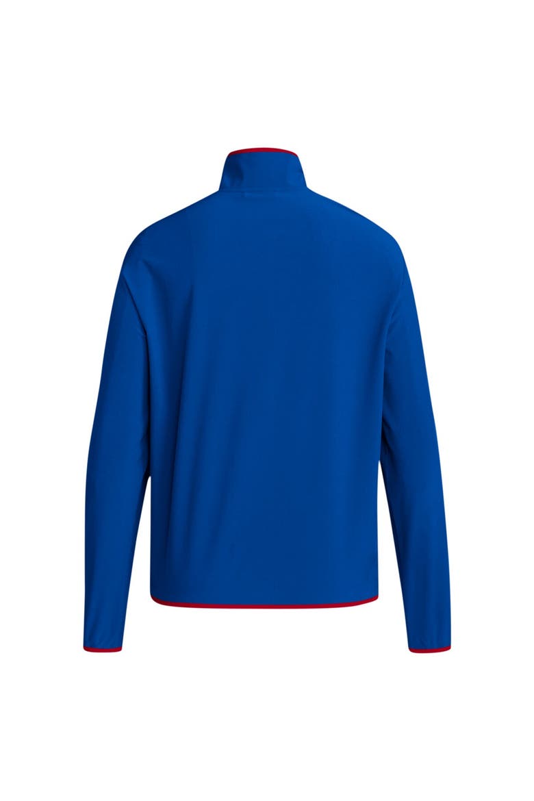 Men's adidas Royal Kansas Jayhawks 2024 Coaches Sideline Half-Zip Jacket, Alternate, color, Royal