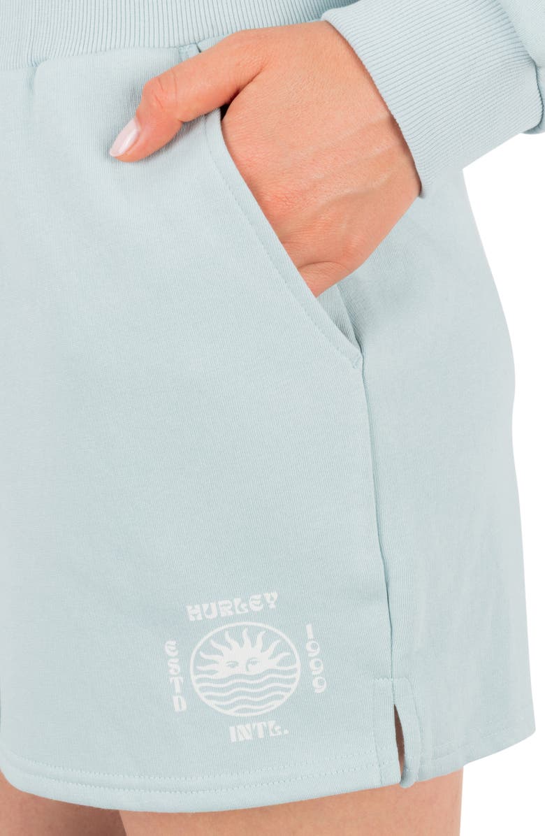 Hurley Bliss Cotton Blend Shorts, Alternate, color, Starlight Blue