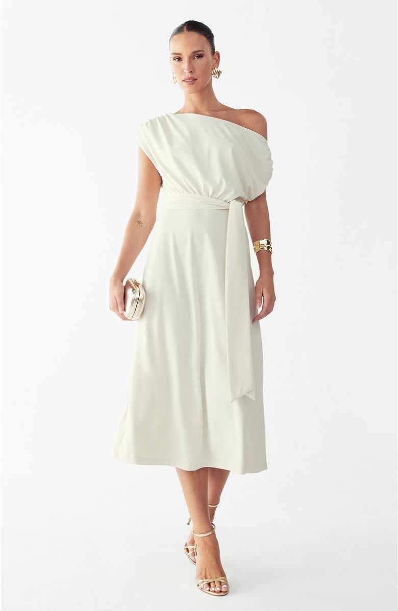 WILLA Eva Midi Dress, Alternate, color, Cream