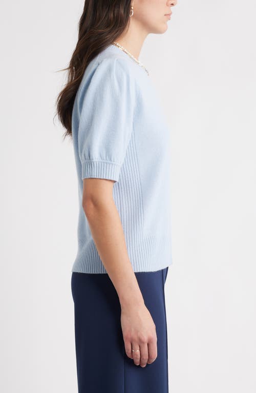 Caslonr Caslon(r) Puff Sleeve Wool & Cashmere Sweater In Blue