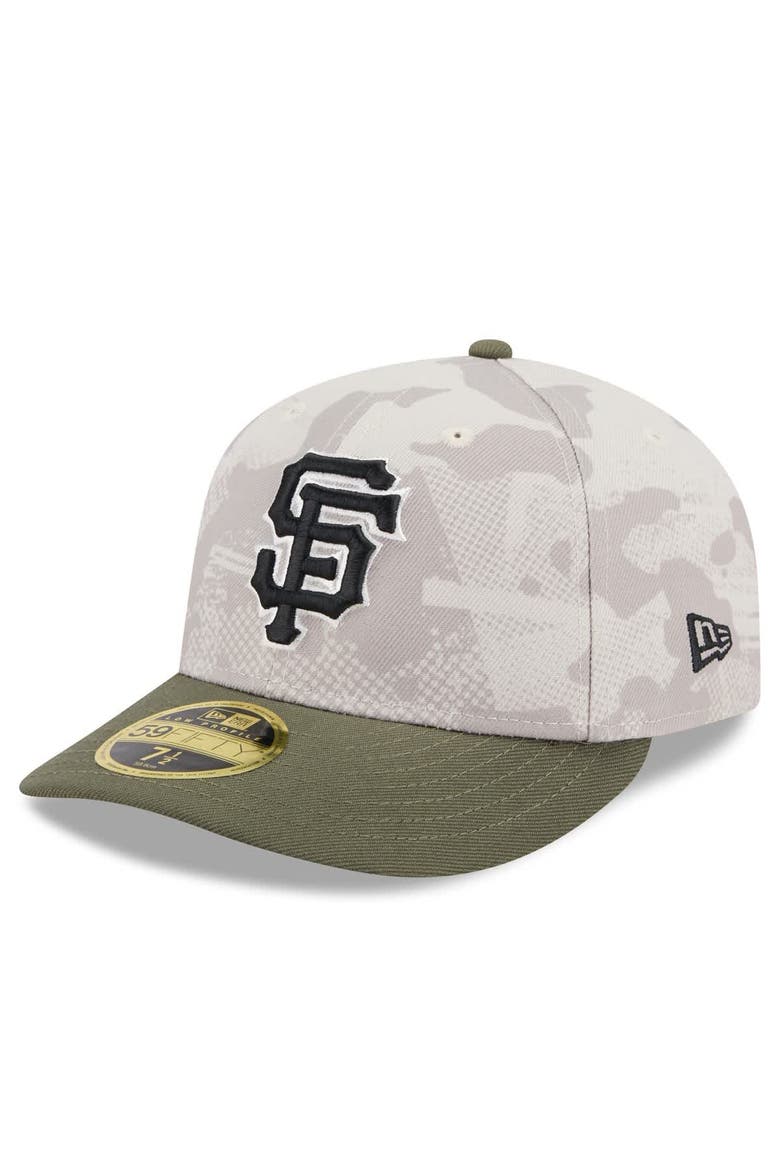 Men's New Era Light Beige/Olive San Francisco Giants 2025 Armed Forces Day Low Profile 59FIFTY Fitted Hat, Alternate, color, Light Beige