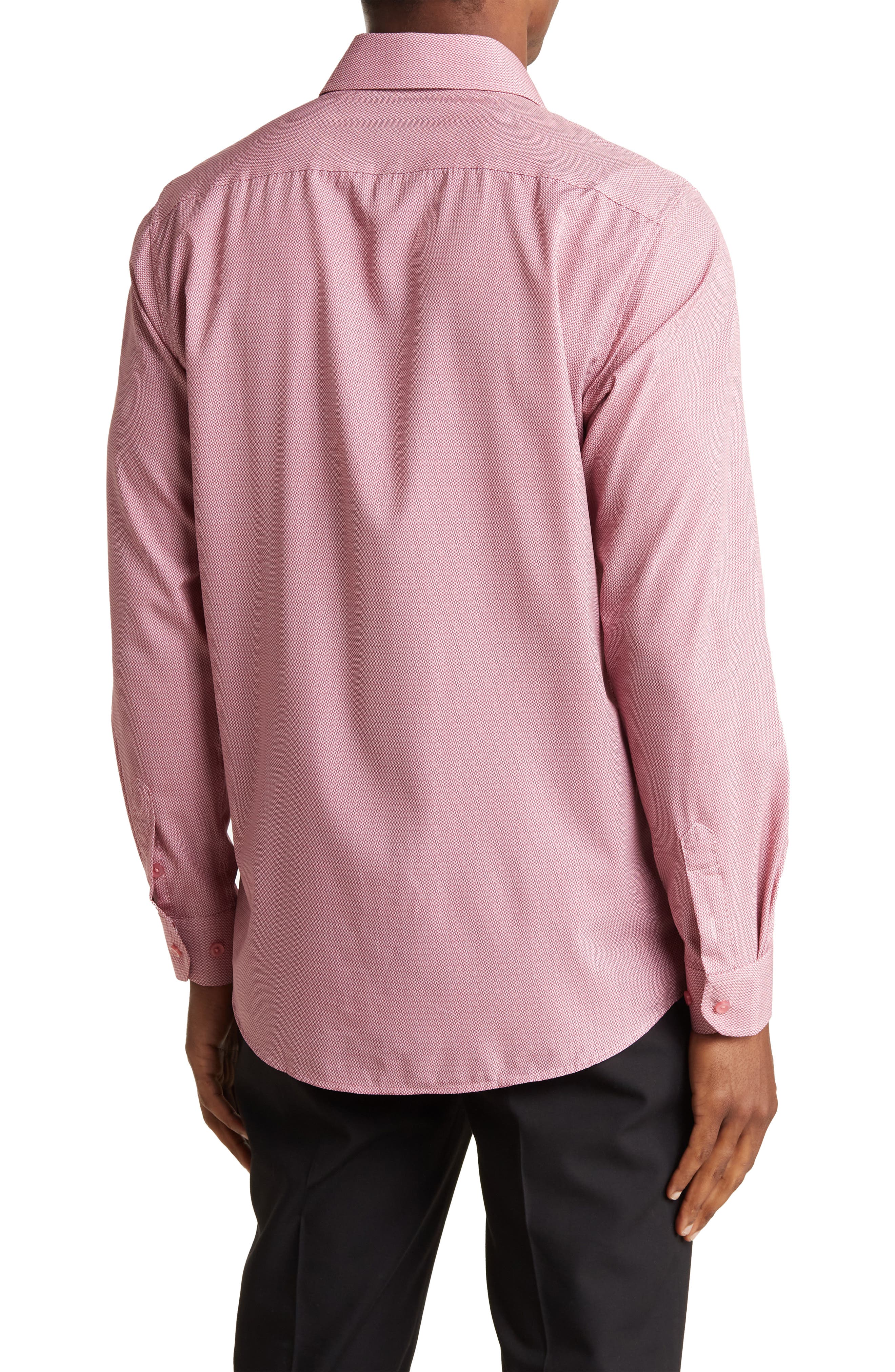Regular Fit Performance Stretch Long Sleeve Button Front Shirt - image 2
