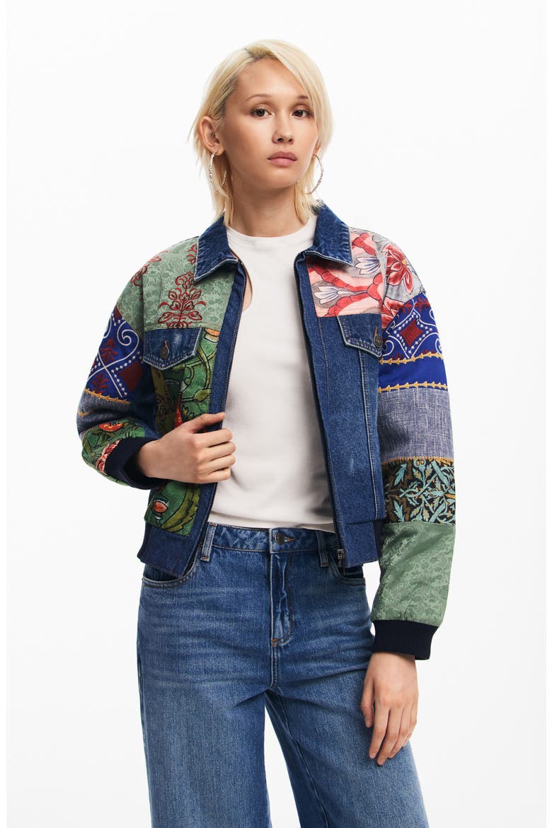 Amsterdam Embroidered Denim Jacket, Alternate, color, BLUE