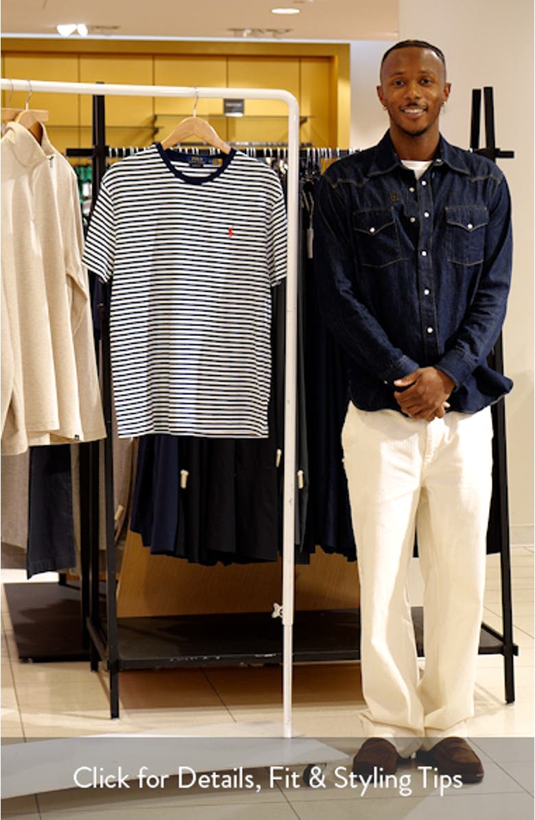 Classic Fit Stripe Cotton T-Shirt, sales video thumbnail