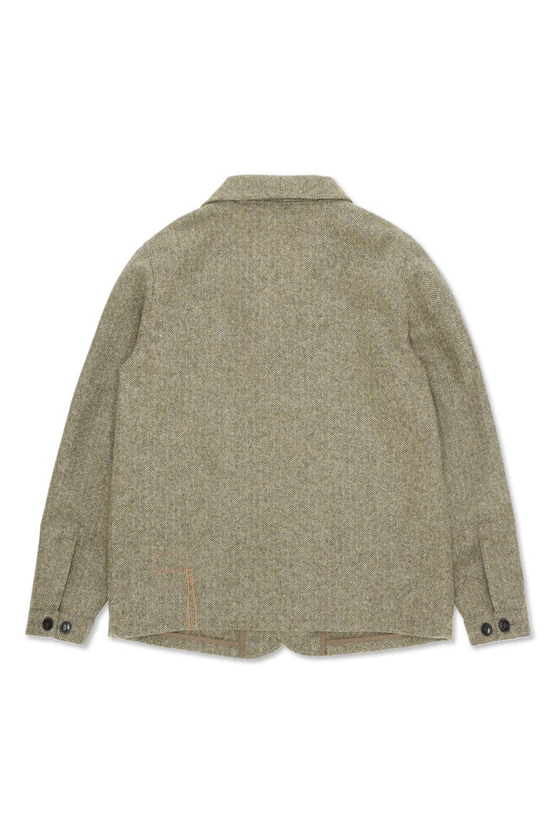 Scotland Herringbone Wool Jacket, Alternate, color, Green