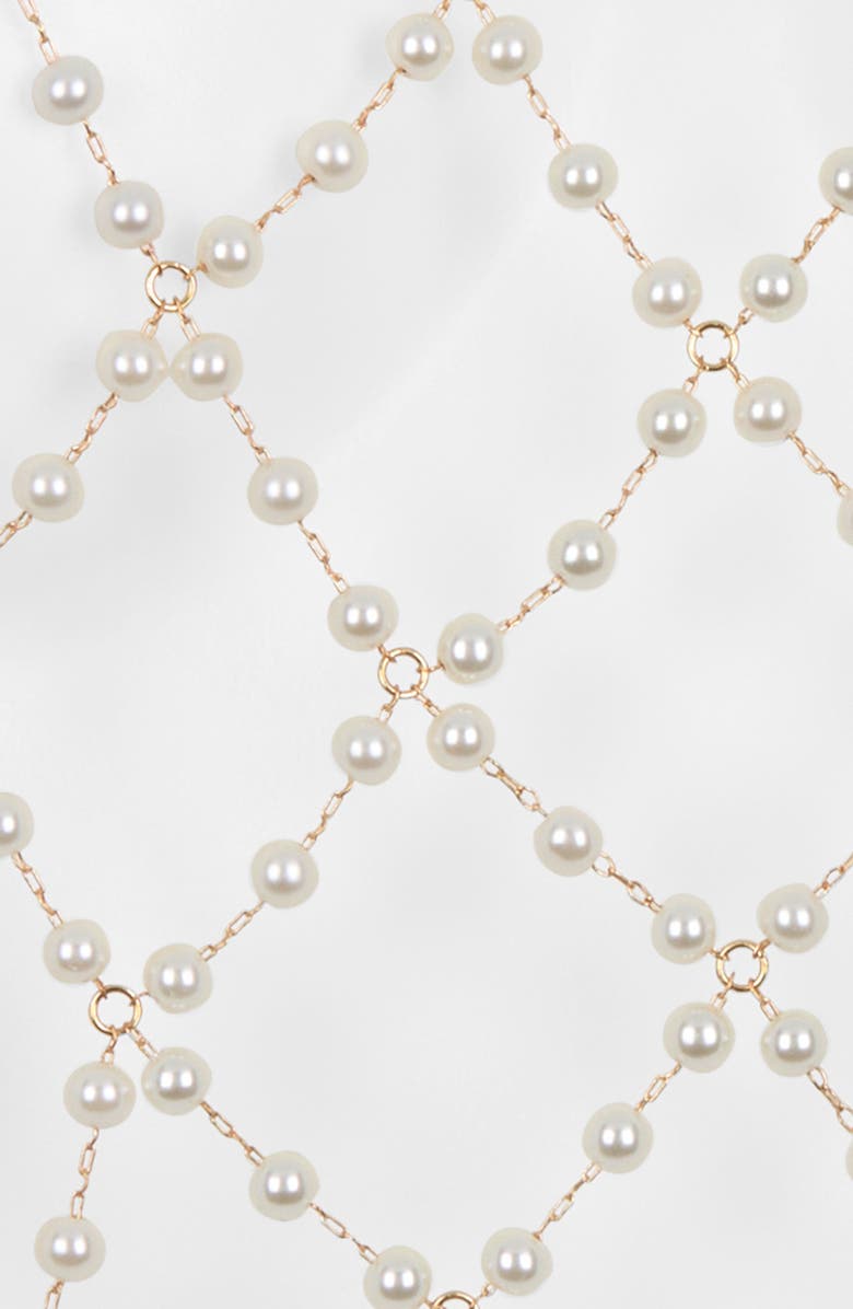 Bluebella Imitation Pearl Cropped Camisole, Alternate, color, Pearl Collection