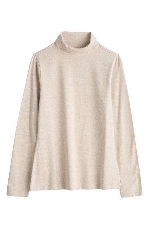 Landing Turtleneck Stretch Organic Cotton Top