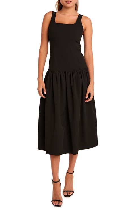 Drop Waist Midi Dress