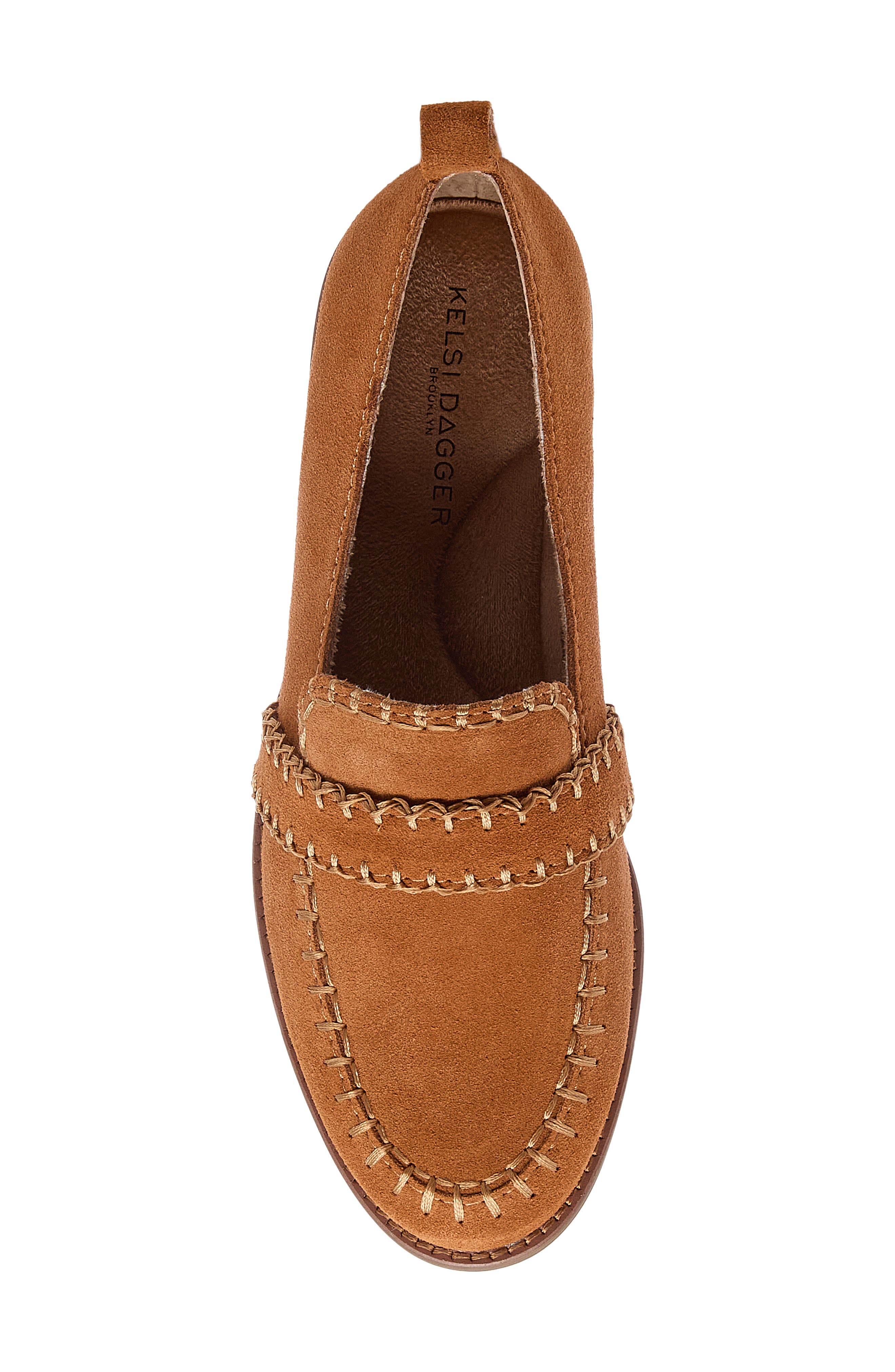 Halo Loafer Pump, Alternate, color, BURNT COGNAC
