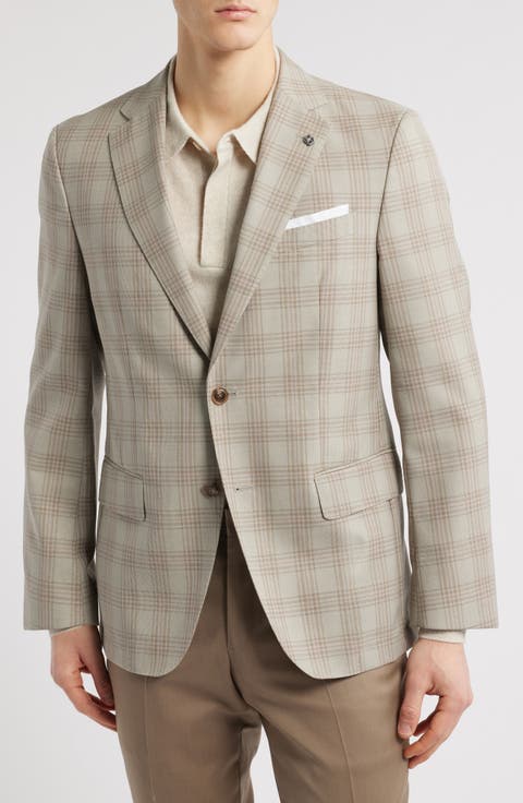 Hutson Plaid Virgin Wool Sport Coat (Short, Regular & Long)