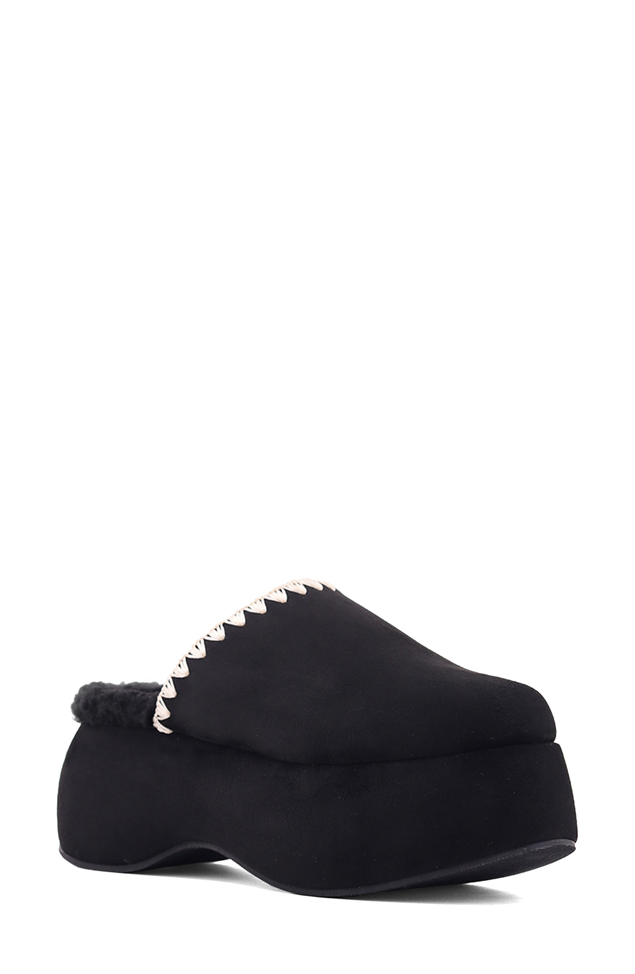Larissa Whipstitch Platform Mule, Main, color, BLACK