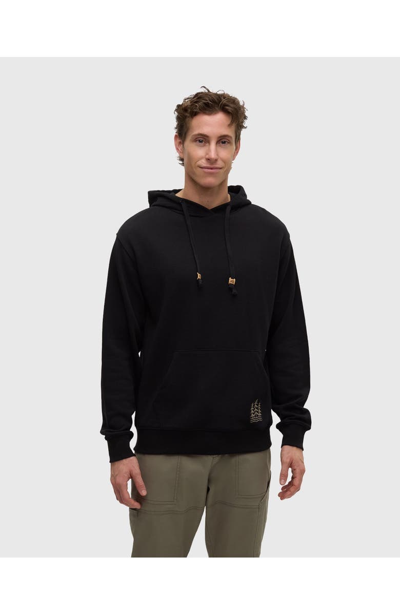 tentree Getaway Relaxed Hoodie, Alternate, color, Meteorite Black/Light Moss