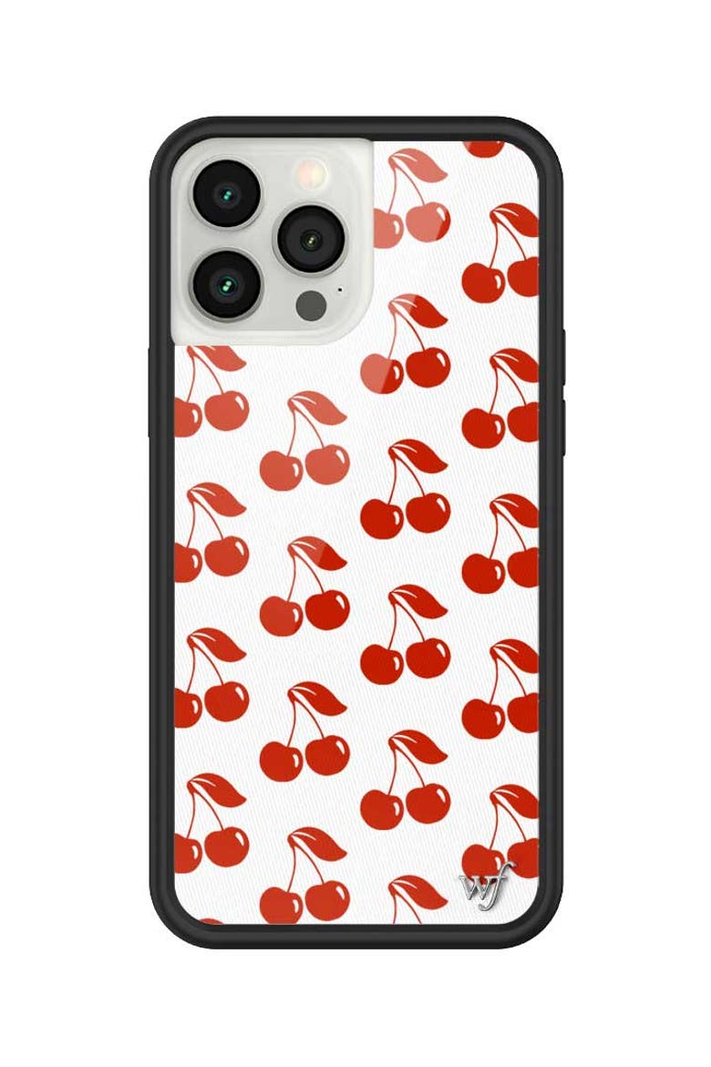 American Cherries iPhone Case, Main, color, White