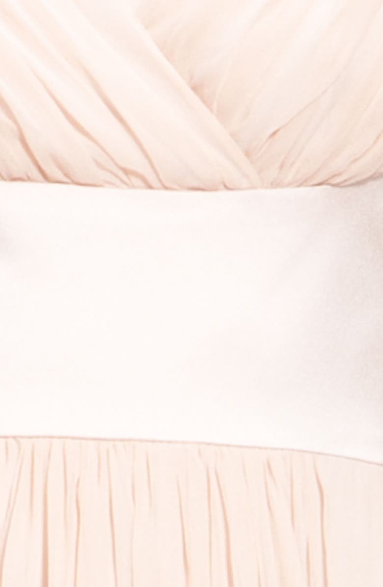 Donna Morgan Satin & Pleated Chiffon Dress, Alternate, color,