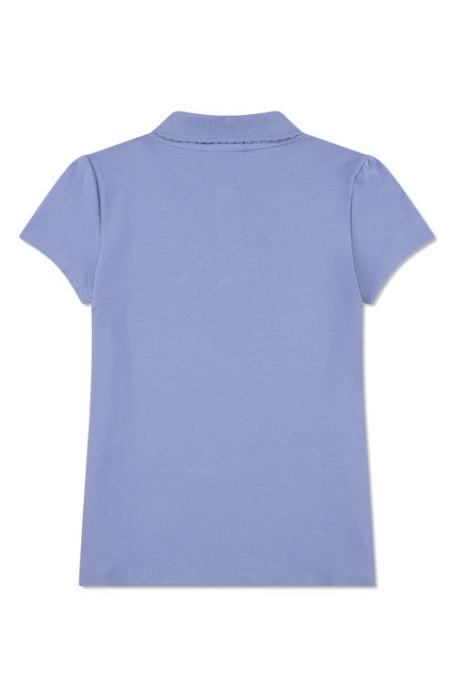 Lacoste Kids' Organic Cotton Piqué Polo In Blue