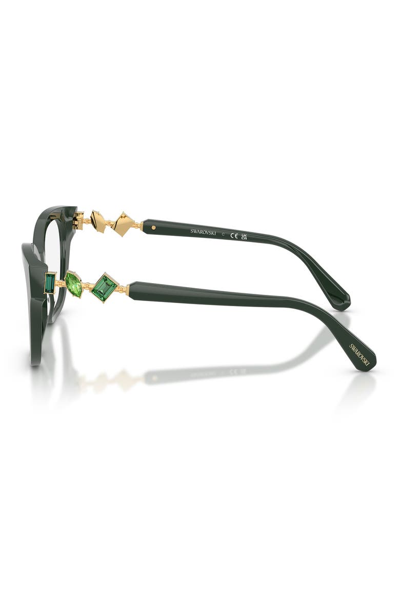 52mm Square optical glasses, Alternate, color, DARK GREEN / DEMO LENS