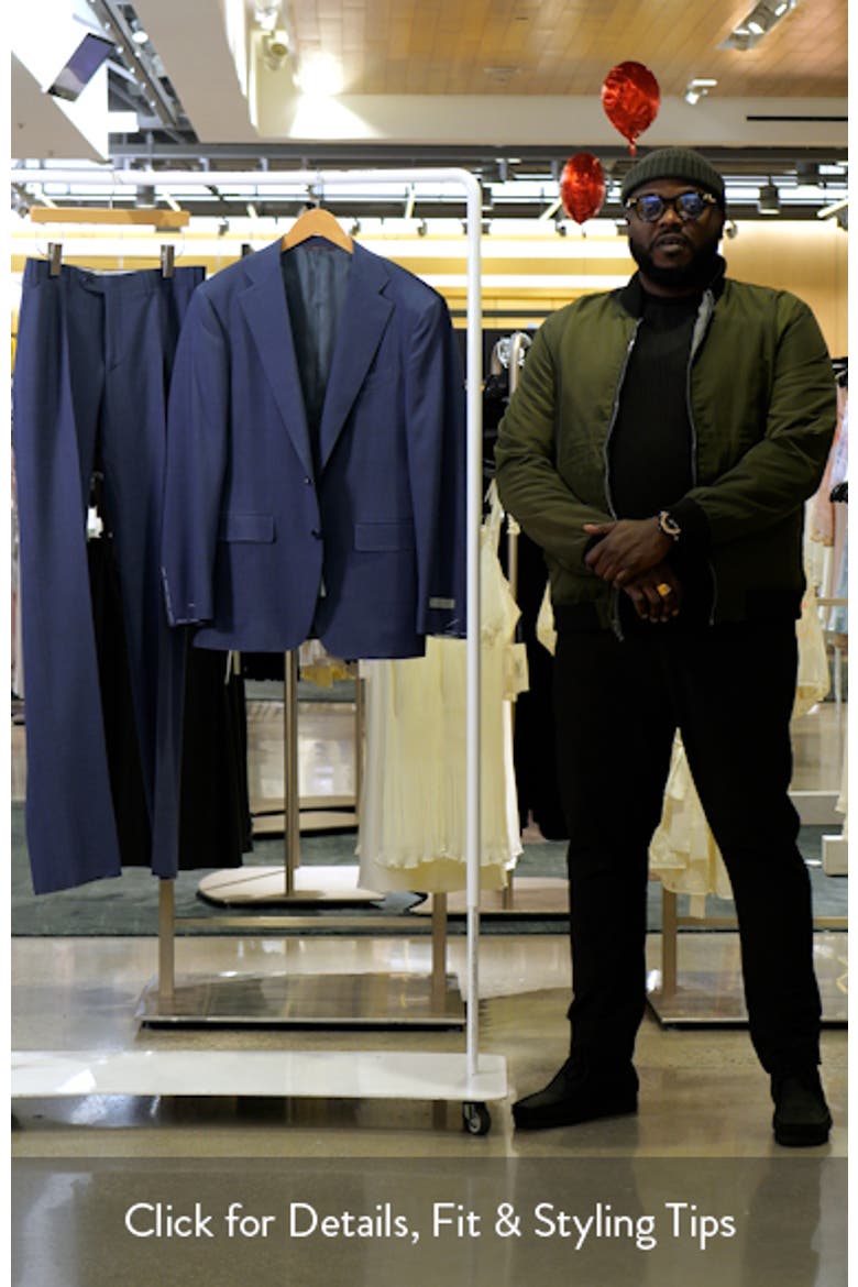 Capri Trim Fit Solid Blue Impeccabile Super 130s Wool Suit video