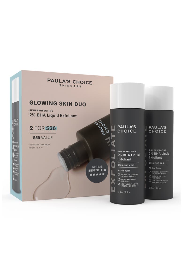 Skin Perfecting 2% BHA Liquid Exfoliant Full Size Duo (Nordstrom Exclusive), Alternate, color, NO COLOR