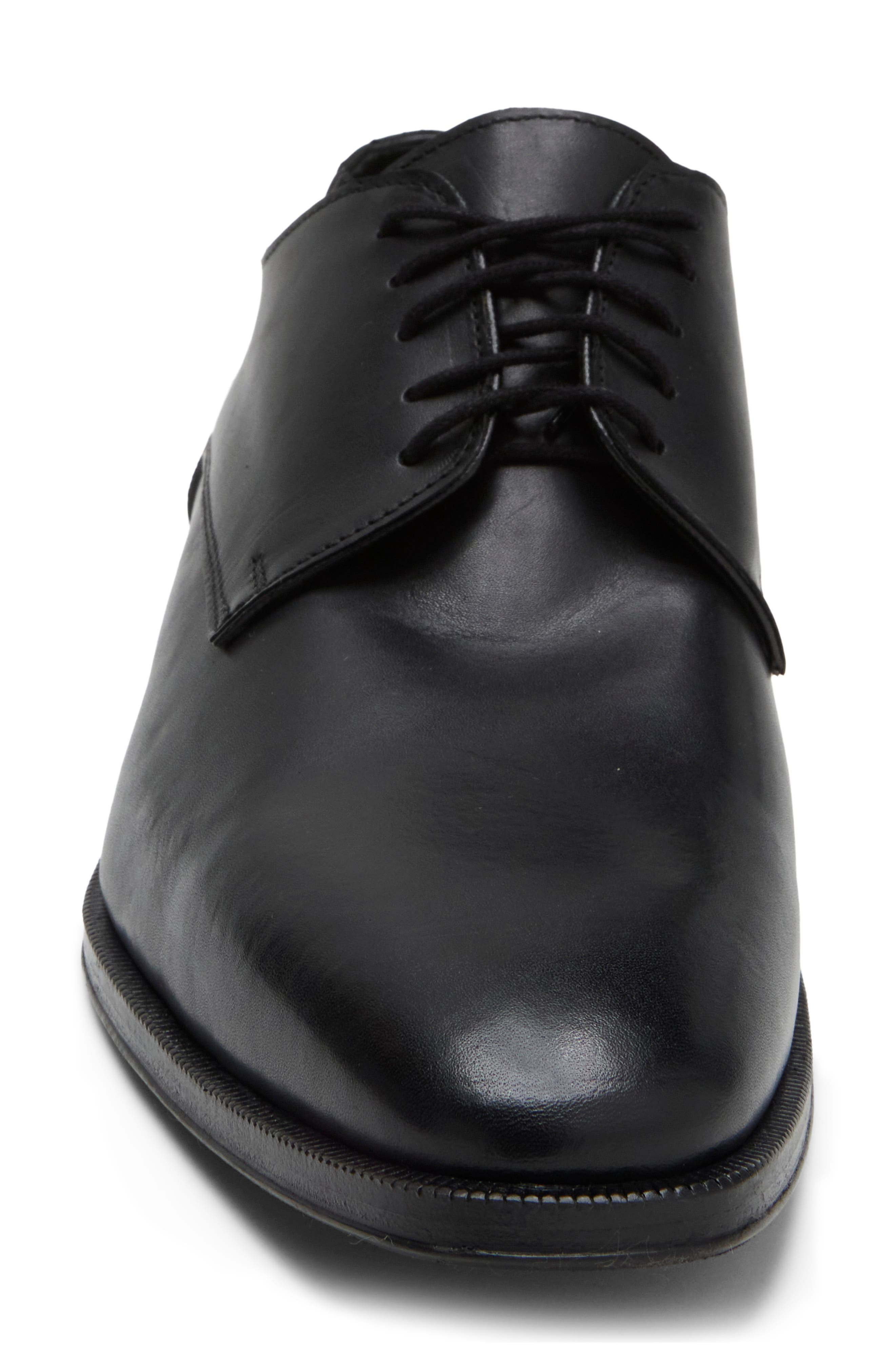 Siena Plain Toe Derby, Alternate, color, BLACK LEATHER