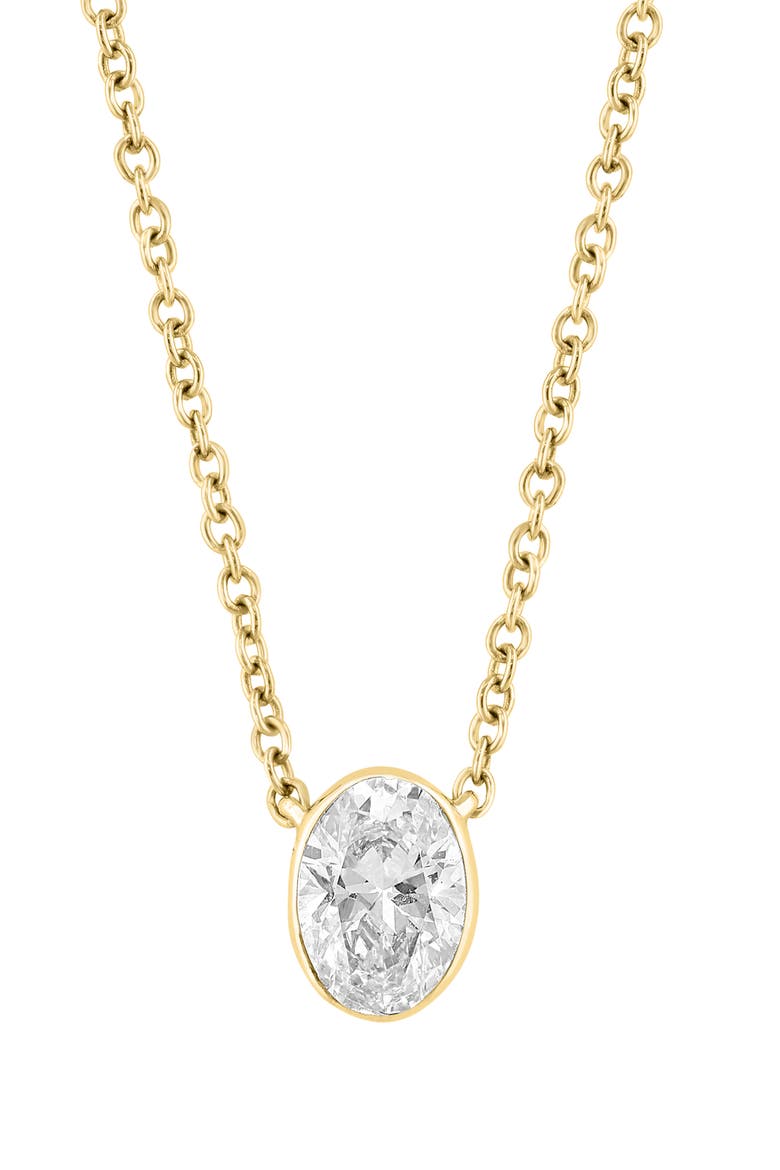 Lab-Grown Diamond Pendant Necklace, Main, color, GOLD