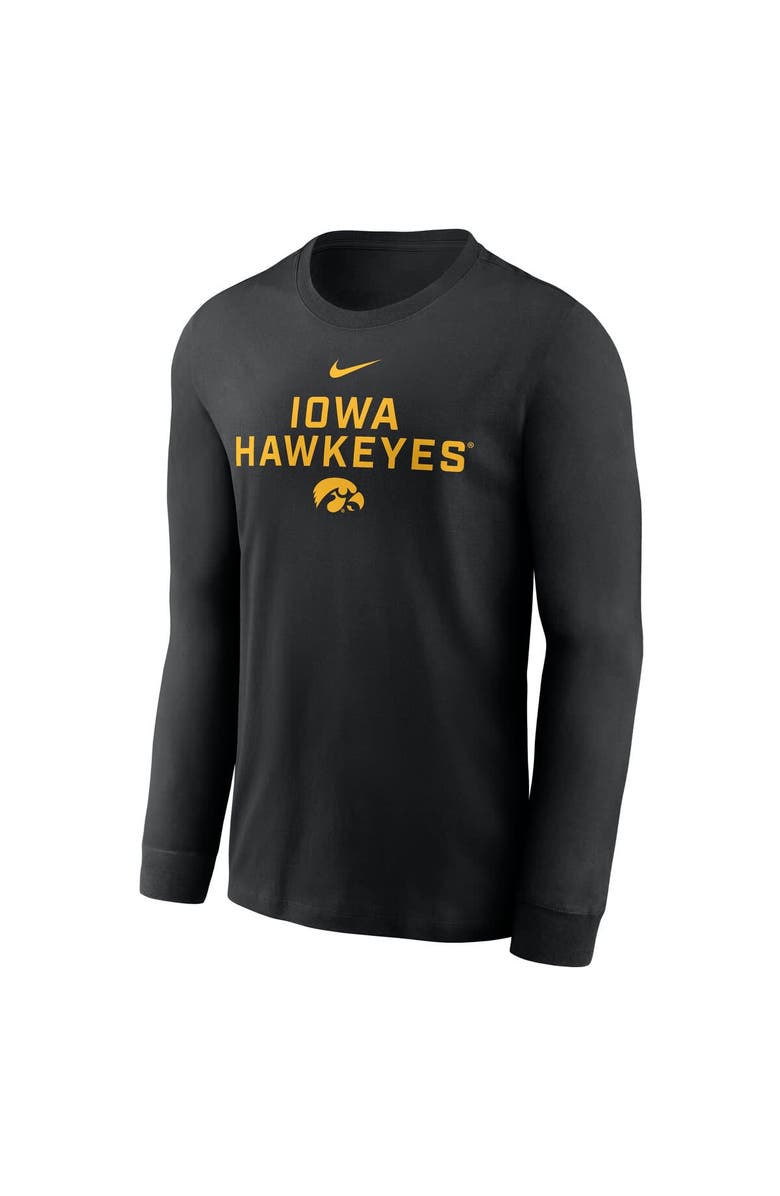 Nike Men's Nike Black Iowa Hawkeyes 2025 Sideline Performance Long Sleeve T-Shirt, Alternate, color, 