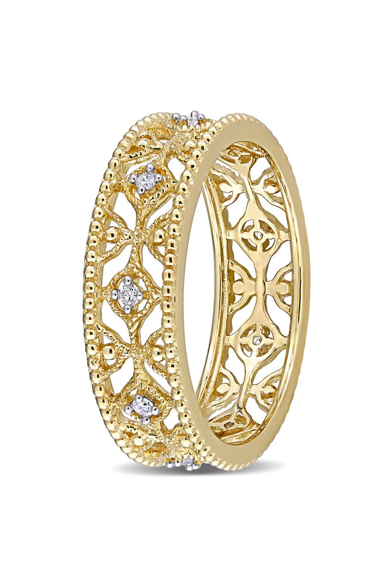 Diamond Lace Eternity Ring 14k Gold, Alternate, color, Yellow Gold