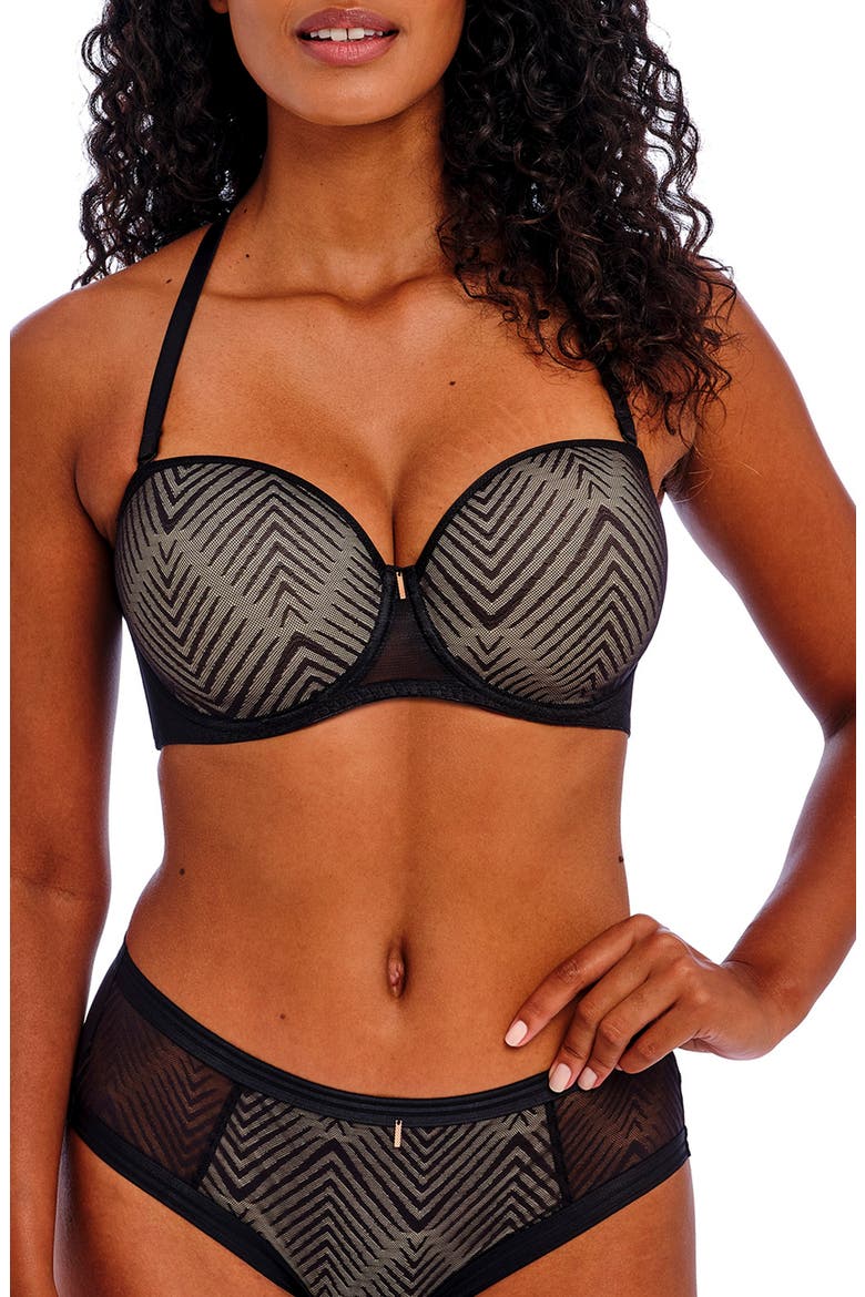 Tailored Molded Underwire Bra, Alternate, color, BLACK