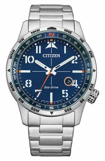 Citizen Eco-Drive Stainless Steel Bracelet Watch, 43mm