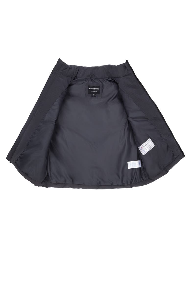 Kids' Quilted Puffer Vest, Alternate, color, Black