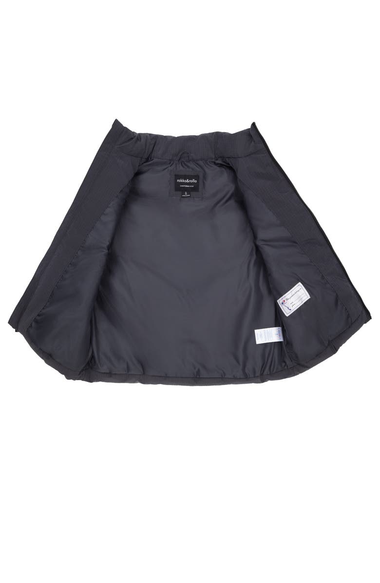 Rokka&Rolla Kids' Quilted Puffer Vest, Alternate, color, Black
