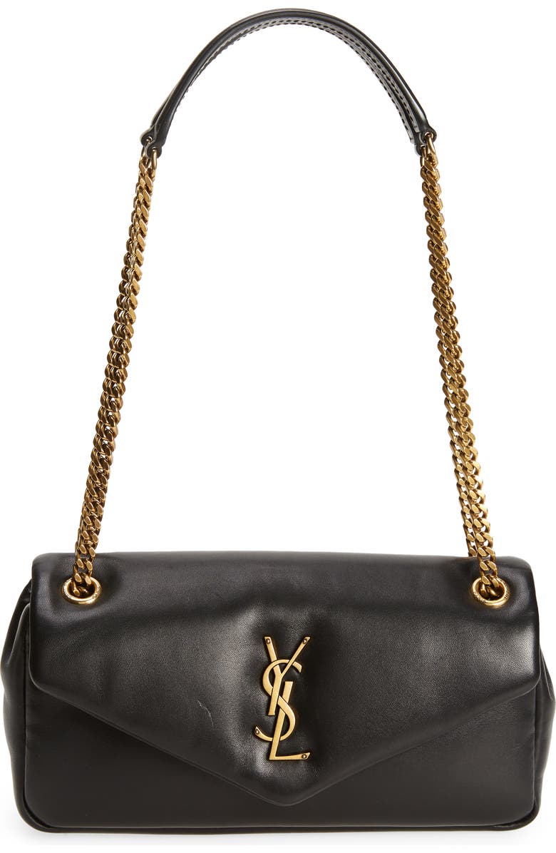 Saint Laurent Calypso Lambskin Leather Shoulder Bag, Main, color,