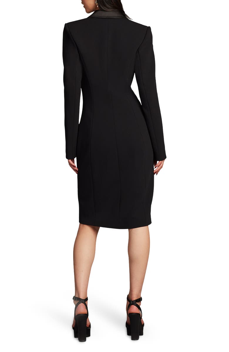Tadashi Shoji Long Sleeve Tuxedo Dress, Alternate, color, 