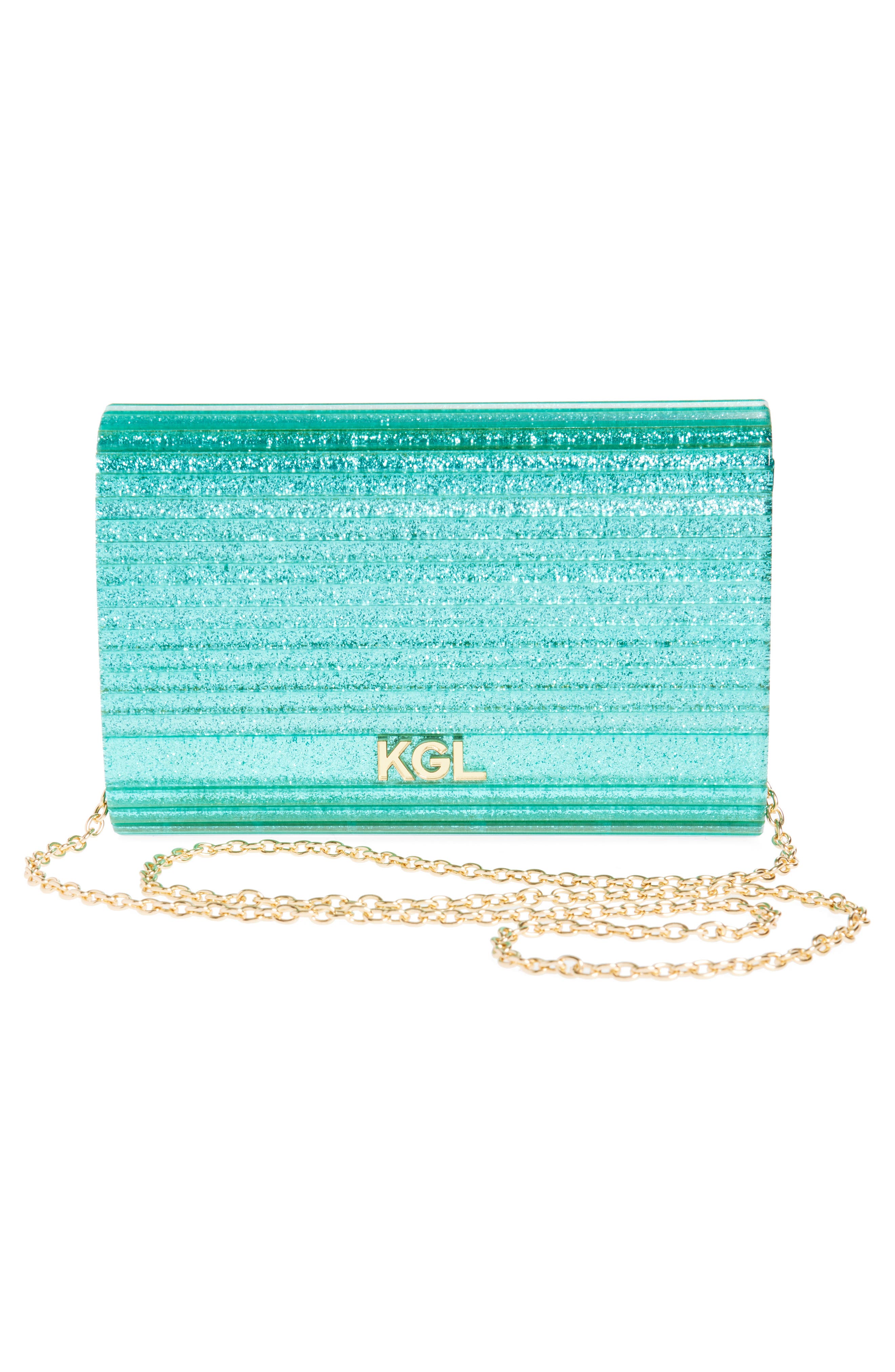 Kurt Geiger London Party Glitter Envelope Clutch, Alternate, color, 