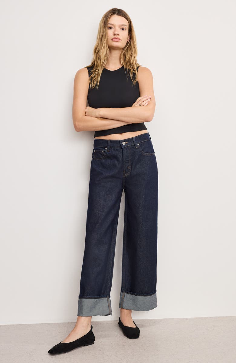 Good American Weightless Corset Tank Top, Alternate, color, Black001