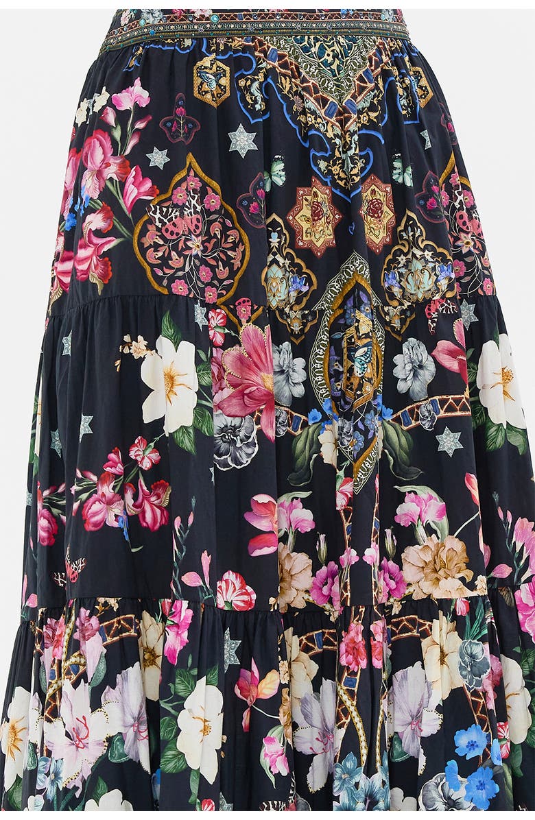 Camilla Tiered Maxi Skirt Midnight In Monserrate, Alternate, color, 