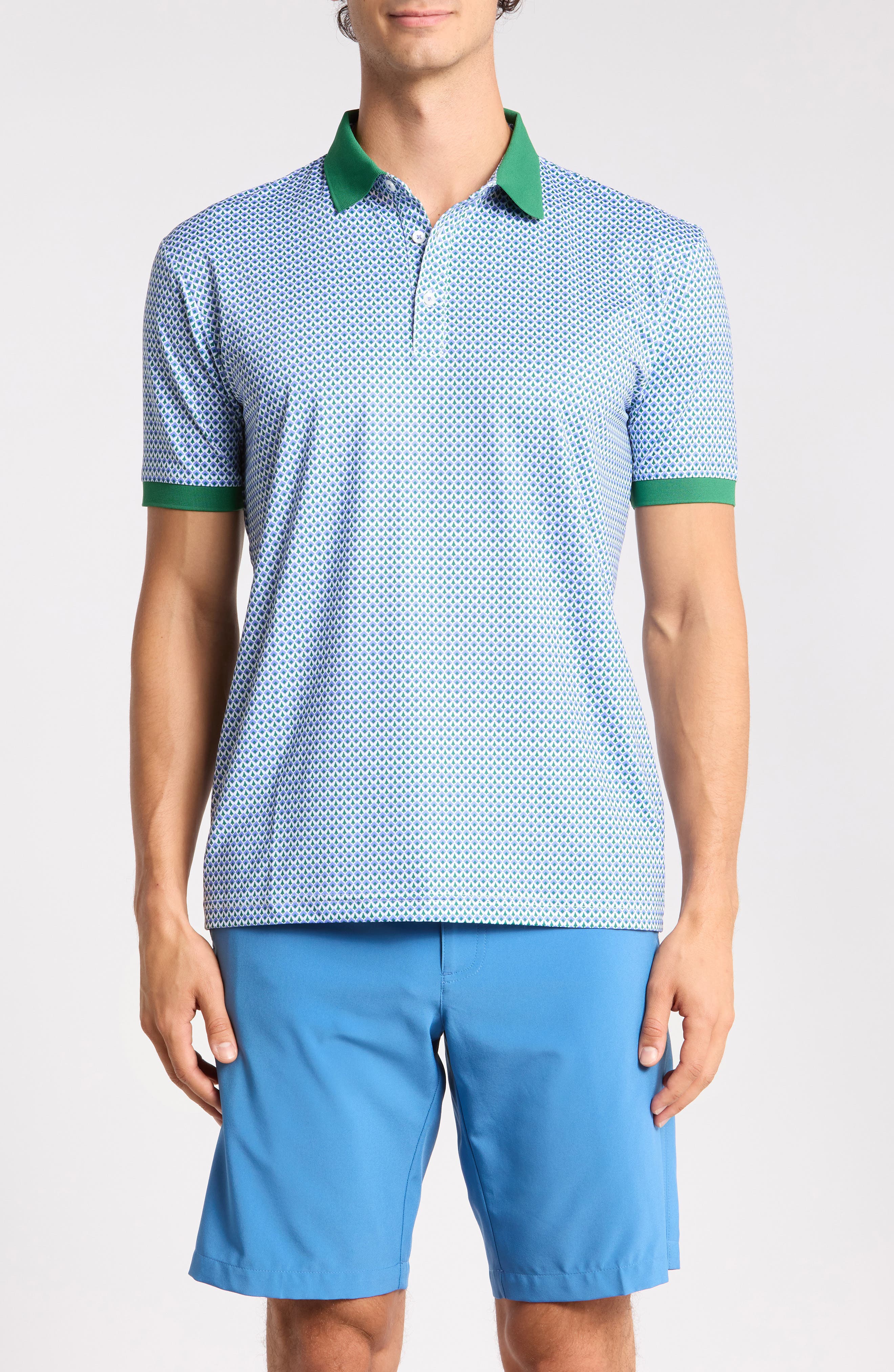 Pine Print Performance Polo