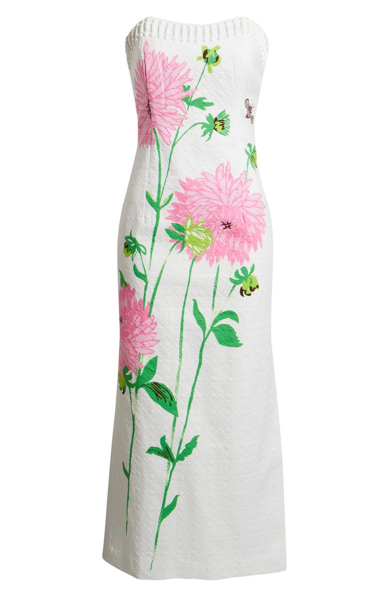 Lilly Pulitzer<sup>®</sup> Elyse Floral Print Strapless Dress, Alternate, color, Resort White Maryan