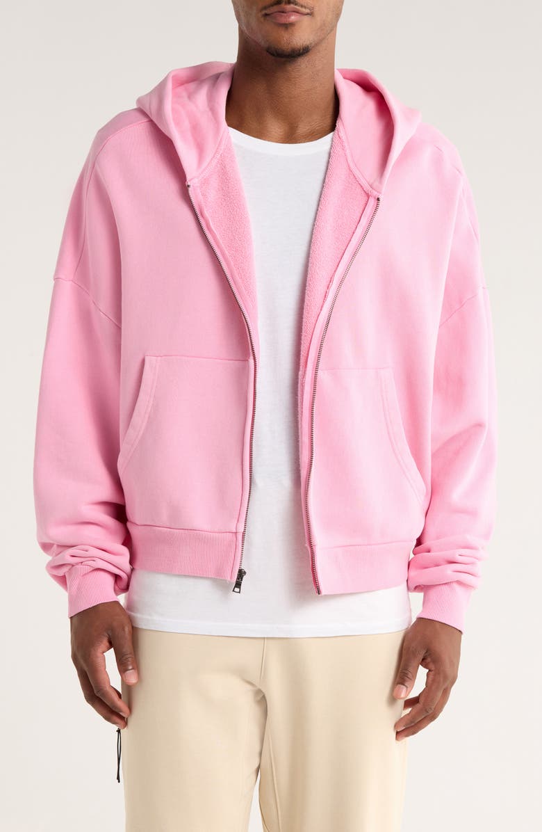Elwood Oversize Rectangle Zip Hoodie, Main, color, Pink