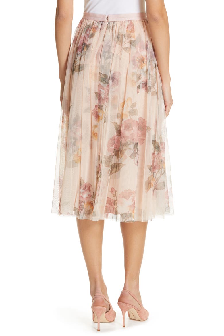 Venetian Rose Midi Skirt, Alternate, color, ROSE QUARTZ
